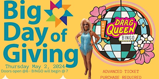 Immagine principale di Big Day of Giving- Drag Queen Bingo 