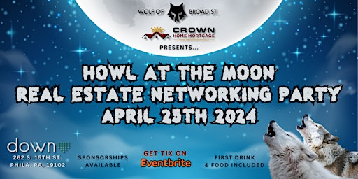 Imagem principal do evento Howl at the Moon Real Estate Networking Party 2024