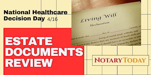 Hauptbild für National Health Care Decision Day - Estate Documents Review