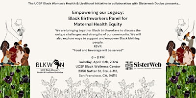 Primaire afbeelding van Empowering our Legacy:  Black Birthworkers Panel for Maternal Health Equity