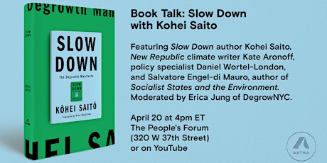 BOOK TALK: Slow Down with Kohei Saito