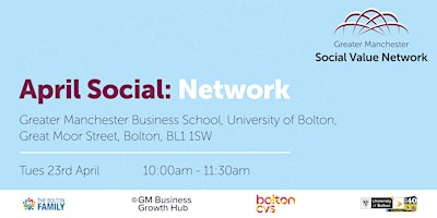 Primaire afbeelding van The Greater Manchester Social Value Network: April  Network