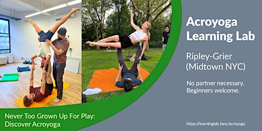 Primaire afbeelding van Acroyoga Learning Lab NYC: Free Summer Kick-Off Open House