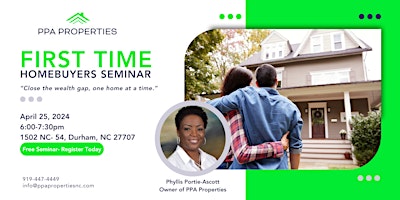 Primaire afbeelding van First Time Homebuyers Seminar: Close the wealth gap, one home at a time!