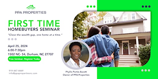 Immagine principale di First Time Homebuyers Seminar: Close the wealth gap, one home at a time! 