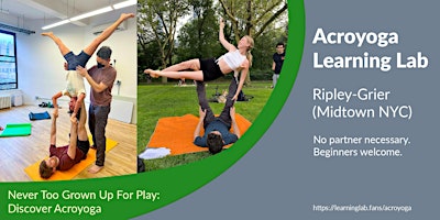 Primaire afbeelding van Four-Week Acroyoga Beginner Cycle at Acroyoga Learning Lab NYC