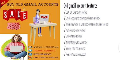 Imagem principal do evento 5 Best sites to Buy Old Gmail Accounts- ✅ in Bulk