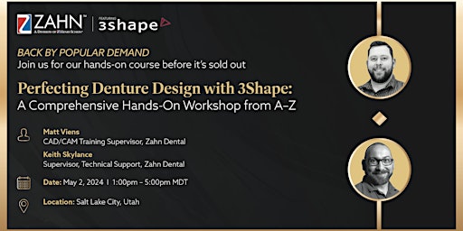 Imagem principal do evento Perfecting Denture Design with 3Shape: Comprehensive Hands-On Workshop