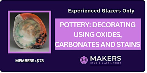 Imagem principal do evento Pottery: Decorating Using Oxides, Carbonates and Stains