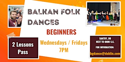 Primaire afbeelding van Balkan Folk Dances - No partner - 2 lessons for Beginners