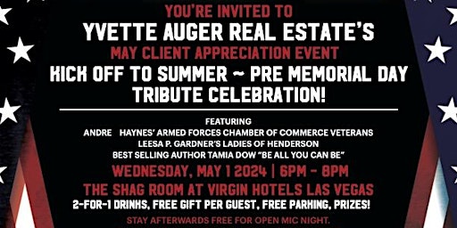 Imagem principal do evento You're Invited to "Yvette Auger Real Estate's Kick Off To Summer Party" 5/1