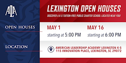 Primaire afbeelding van ALA Lexington Lower School - Open House 5/16