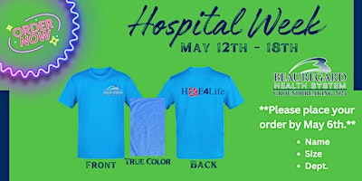 Hospital Week T-shirt Orders primary image