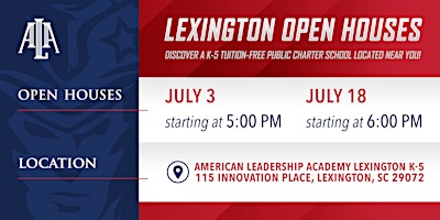 ALA Lexington Lower School - Open House 7/3  primärbild