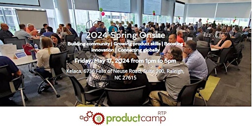 Imagem principal do evento ProductCampRTP™ Spring 2024 Onsite Conference