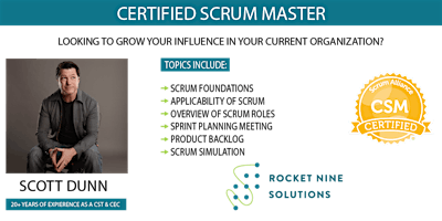 Imagen principal de Scott Dunn|Online|Certified Scrum Master |CSM|June 8th-9th