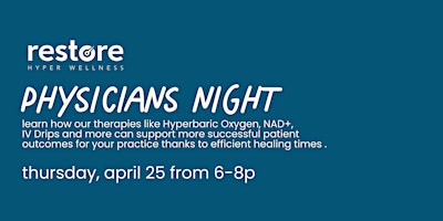 Primaire afbeelding van Physicians Night at Restore Carrollwood