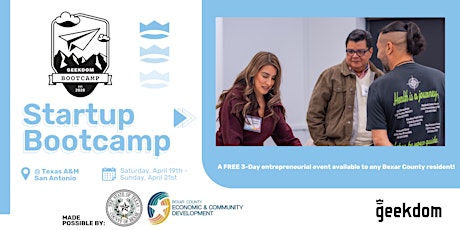 Startup Bootcamp April 2024 @Texas A&M San Antonio primary image