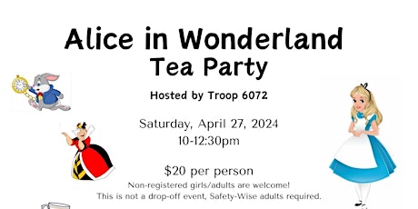Alice In Wonderland Tea Party - Mother's Day Tea