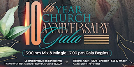 Heart Of Worship Ministries 10th Year Church Anniversary Gala