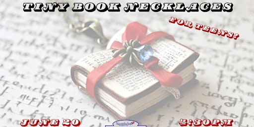 Imagem principal de Tiny Book Necklaces for Teens