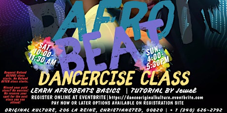 AfroBeat Dancercise Class (Saturdays)