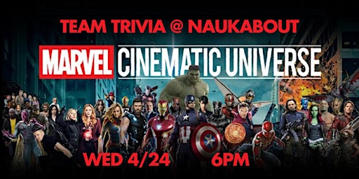 Primaire afbeelding van WED 4/24 - Marvel Cinematic Universe Team Trivia @ Nauk
