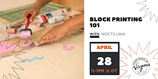 Primaire afbeelding van Block Printing 101 w/Noctiluna