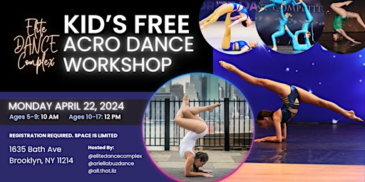 Primaire afbeelding van FREE Kids and Teens Acro Dance Workshop