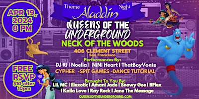 Hauptbild für Queens Of The Underground Party: Aladdin Themed Variety Show