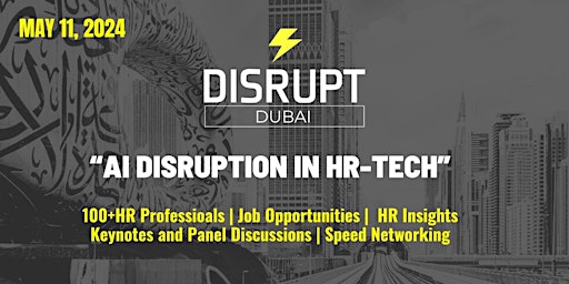 Imagem principal de DisruptHR Dubai - AI DISRUPTION IN HR-TECH