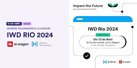 Primaire afbeelding van IWD Rio 2024 | Le Wagon & Women Techmakers
