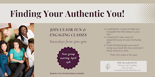 Imagem principal do evento Finding Your Authentic You!
