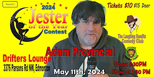 Primaire afbeelding van Jester of the Year Contest - Drifters Lounge Starring Adam Provincial