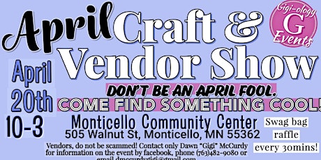 April Craft and Vendor Show‐-Gigi-ology Events