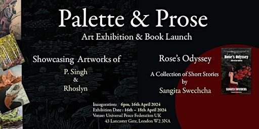 Imagem principal do evento Palette and Prose: Art Exhibition and Book Launch April 16th from 6 pm