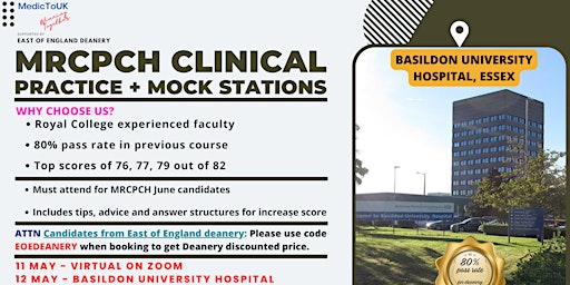 Primaire afbeelding van MRCPCH Clinical Exam Practice Course 2 days hybrid