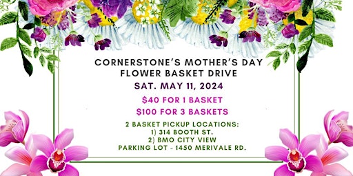 Imagem principal de Cornerstone's Mother's Day Flower Basket Drive