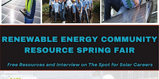 Image principale de Safer Foundation Renewable Energy Community Resource Spring Fair