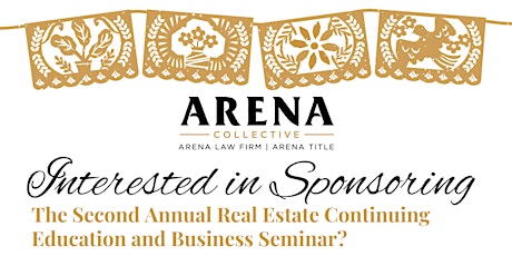 Sponsor Page for Arena Collective's 2nd Annual CE and Business Seminar primary image