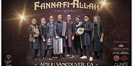 Immagine principale di Fanna-Fi-Allah Sufi Qawwali in Vancouver ~  Presented by UNITE 