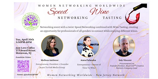 Primaire afbeelding van WNW Speed Networking + Wine Tasting Event