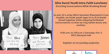 Shia-Sunni Youth Intra-Faith Luncheon | For East B primary image