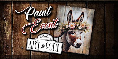 Primaire afbeelding van Paint Event @ Antietam Brewery Flower Donkey on Wood