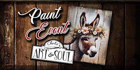 Paint Event @ Antietam Brewery Flower Donkey on Wood primary image