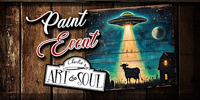 Image principale de Painting Event UFO Cow on Wood @Stone House Urban Winery!