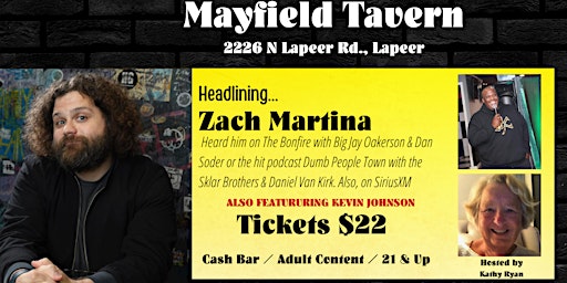 Image principale de Comedy Show -Mayfield Tavern-Lapeer