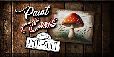 Imagen principal de Paint Event @ Antietam Brewery Mushroom wildflowers on Wood