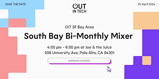 Immagine principale di Out in Tech Bay Area | South Bay | Bi-Monthly Mixer @ Joe & the Juice 