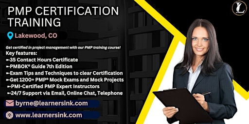 PMP Examination Certification Training Course in Lakewood, CO primary image